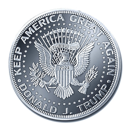Donald Trump Silver Coin 2024 with Certificate of Authenticity, President Coin,