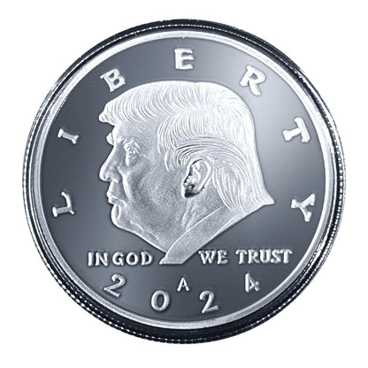 Donald Trump Silver Coin 2024 with Certificate of Authenticity, President Coin,