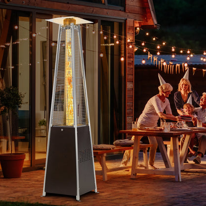 Patio Heater, 48000 BTU Outdoor Pyramid Patio Heater for Outdoor Use, Bronze