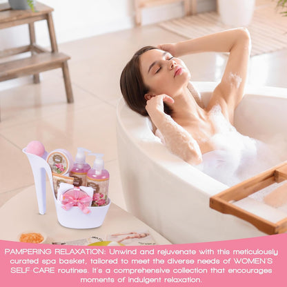 Luxury Spa Gifts for Women – 8 Pc Rose Scented Bath and Body Set with Bubble Bath, Lotion & More – Luxury Self Care Kit for Wife, Mom, Girlfriend, Christmas & Birthday Gifts for Women by