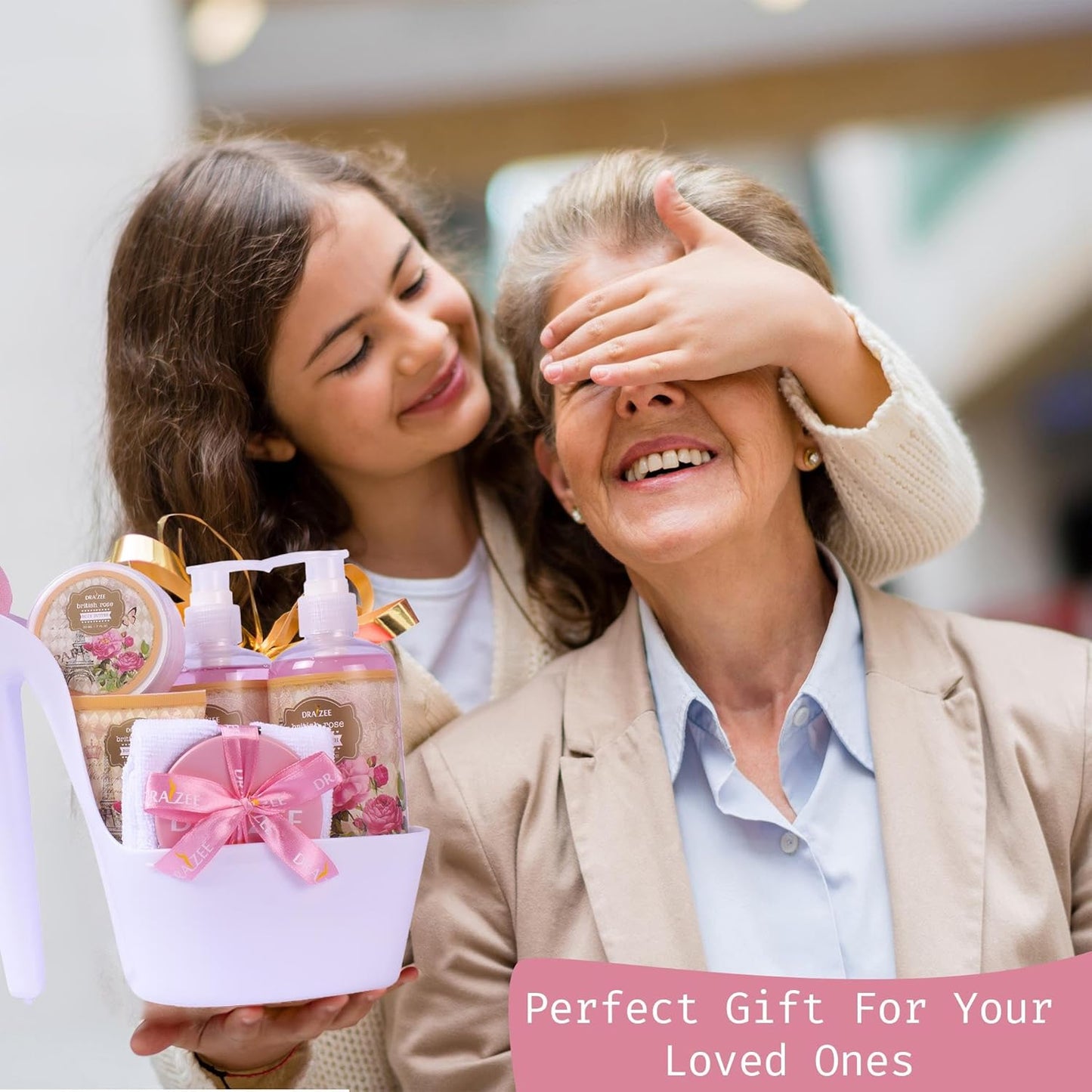 Luxury Spa Gifts for Women – 8 Pc Rose Scented Bath and Body Set with Bubble Bath, Lotion & More – Luxury Self Care Kit for Wife, Mom, Girlfriend, Christmas & Birthday Gifts for Women by