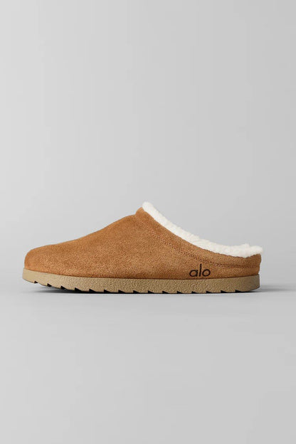 Alo Yoga Sherpa Recovery Slipper $175 MSRP Women’S Size 8 Saddle Tan