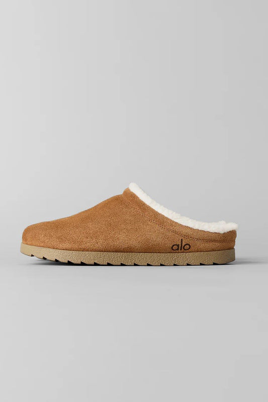 Alo Yoga Sherpa Recovery Slipper $175 MSRP Women’S Size 8 Saddle Tan