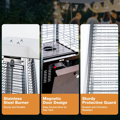 Patio Heater, 48000 BTU Outdoor Pyramid Patio Heater for Outdoor Use, Bronze